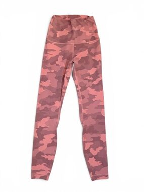Lululemon Align Crop 21” Pink Camo High Rise Yoga Leggings Size 2